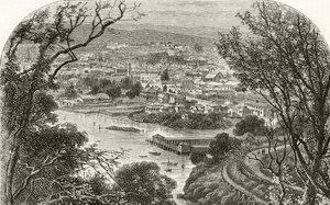 Launceston, Tasmânia, c.1880, de &39;Australian Pictures&39;, de Howard Willoughby, publicado pela Religious Tract Society, Londres, 1886 de English School