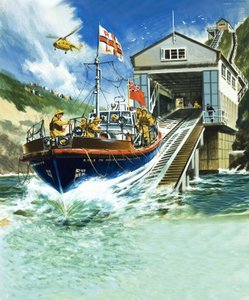 Lançando um bote salva-vidas de English School