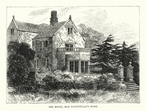 Lea Hurst, casa de Miss Nightingale (gravura) de English School