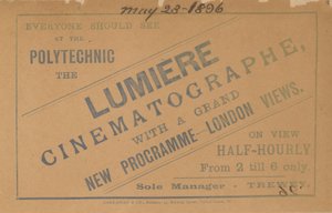 Folheto publicitário Lumiere Cinematograph de English School