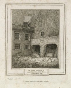 Salão dos Leathersellers, rua de Bishopsgate. Demolido 1799 de English School