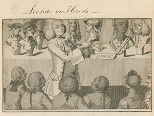 Palestra sobre Chefes, no Long Room, em frente a Sadlers Wells, em 20 de junho de 1765 de English School