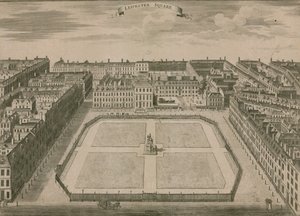 Leicester Square, Londres, em 1754 de English School