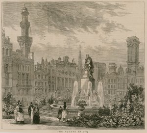 Leicester Square, Londres, em 1874 de English School