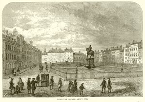 Leicester Square, cerca de 1750 de English School