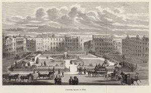 Leicester Square em 1874 de English School