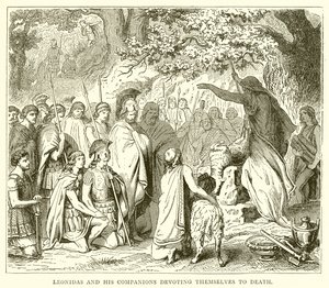 Leonidas e seus companheiros se dedicando à morte de English School