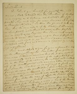 Carta de William Woodfall (1746-1803) ao ator John Quick (1748-1831) sobre as críticas favoráveis de John Henderson no Haymarket de English School