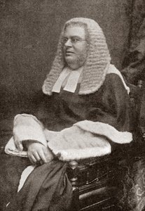 Lewis William Cave 1832 1897. Juiz britânico. Da revista The Strand Magazine, publicada em 1896 de English School