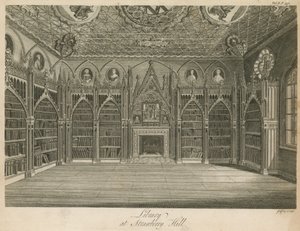 Biblioteca em Strawberry Hill, Londres de English School
