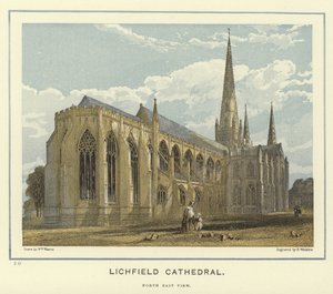Catedral de Lichfield, vista para o nordeste de English School