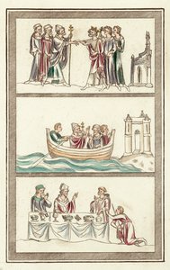 Vida de Thomas Becket (gravura colorida) de English School