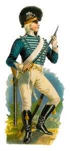 Dragão leve da época de Jorge III, 1761-1820 de English School