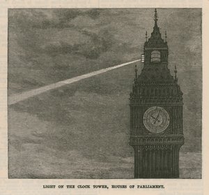 Luz da luz da Torre do Relógio, Casas do Parlamento de English School