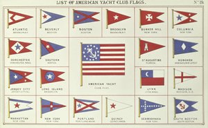 Lista de bandeiras americanas do Yacht Club, do Lloyds Register of Shipping, 1881 de English School