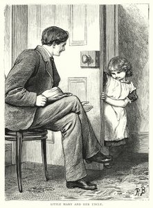A pequena Maria e o seu tio (gravura) de English School