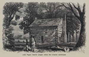 Capelinha dos Pombinhos Baptistas, onde os Lincolns adoravam (gravura) de English School