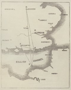 Localidade do falecido Grande Meteoro (gravura) de English School
