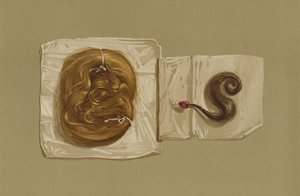 Fechadura de Cabelo de Maria Rainha dos Escoceses, Fechadura de Cabelo do Rei Carlos I (chromolitho) de English School