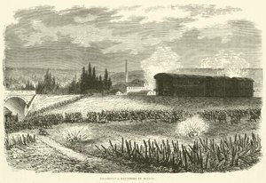 Baterias de locomotivas em ação, novembro de 1870 de English School