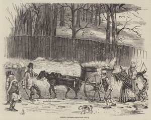 London Ice-Carts (gravura) de English School