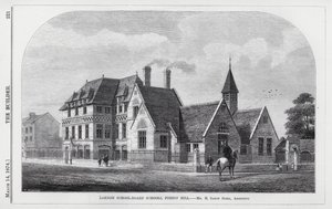 London School-Board Schools, Forest Hill (gravura) de English School