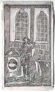 London Stone, Cannon Street, c.1700 (xilogravura) de English School
