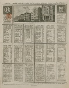 Almanack de Londres para o ano de nosso senhor 1794 de English School