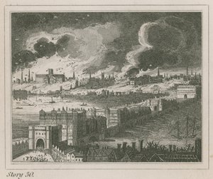 Londres durante o grande incêndio de English School