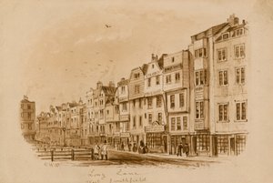 Long Lane, West Smithfield, 1840 (wc no papel) de English School