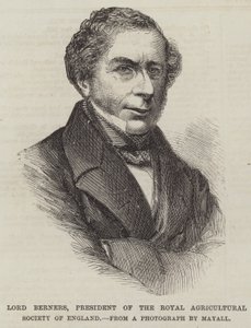 Lord Berners, Presidente da Royal Agricultural Society of England (gravura) de English School