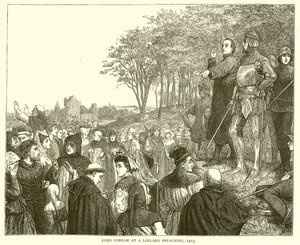 Senhor Cobham em uma pregação de Lollard, 1413 de English School