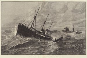 Perda do Clã Macduff, Barco da Upupa indo para o Resgate (gravura) de English School
