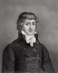 Louis Antonie Leon de Saint-Just, gravado por WH Mote, ilustração de &39;Historical Sketches of Statesmen&39; publicado em Londres, 1843 de English School