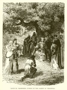 Louis IX dispensando justiça na floresta de Vincennes