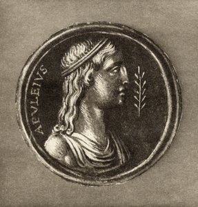 Lúcio Apuleio (c.124-c.180 dC), do frontispício à História de Cupido e Psique de Lucius Apulieius, publicado em 1903 de English School