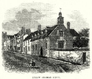 Ludlow Grammar School (gravura) de English School