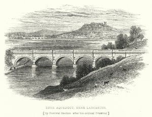 Aqueduto Lune, perto de Lancaster (gravura) de English School