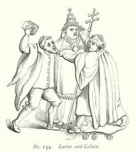 Lutero e Calvino (gravura) de English School