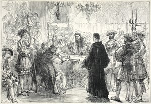 Lutero antes da Dieta de Worms, ilustração de A História do Protestantismo, de James Aitken Wylie (1808-1890), pub. 1878 de English School