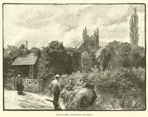 Lych Gate, Igreja Eversley (gravura) de English School