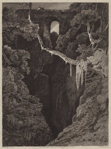 Ponte de Lydford (gravura) de English School