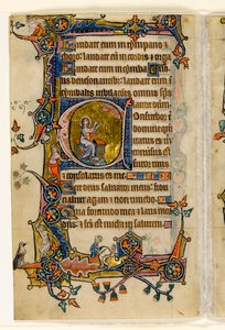 MS 1-2005, fol. 207v: Isaías orando, historiated inicial a partir do saltério de Macclesfield, uso de Sarum, East Anglia, c.1330 de English School