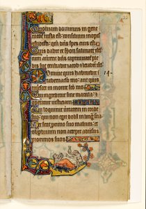 MS 1-2005, fol. 22r: O Ape-doutor e sua decoração paciente-paciente, marginal do Saltério de Macclesfield, Uso de Sarum, East Anglia, c.1330 de English School