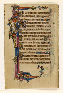 MS 1-2005, fol. 80v: Um Músico Nu, decoração marginal do Saltério de Macclesfield, Uso de Sarum, East Anglia, c.1330 de English School
