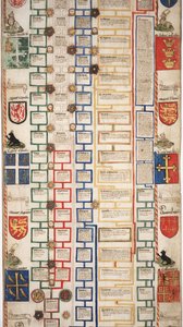 MS Lewis E 201 seção 5, Crônica da História do Mundo desde a Criação até Woden, com uma Genealogia de Eduardo IV, c.1461 de English School
