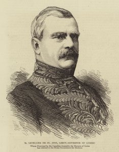 M Letellier de St Just, Tenente-Governador do Québec (gravura) de English School