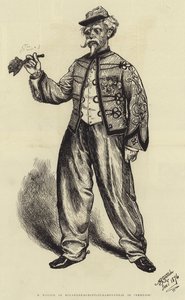 M Marius, como Roland-de-Roncevaux-Ramponneau em "Nemesis" (gravura) de English School