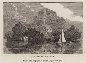 Ilha da Magna Charta (gravura) de English School