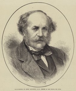 Major General Sir Henry Rawlinson, KCB, Membro do Conselho para a Índia (gravura) de English School